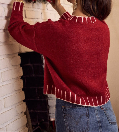 Big Bow Sweater Top - Brazos Avenue Market 