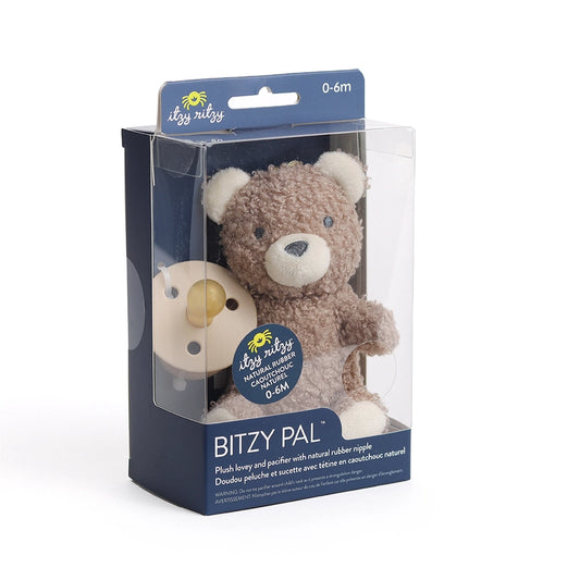 Bitzy Pal Natural Rubber Pacifier & Plush - Brazos Avenue Market 