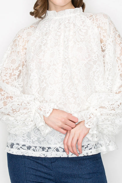 Vintage Floral Lace Blouse