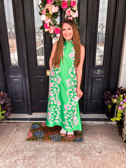 Halter Green Maxi