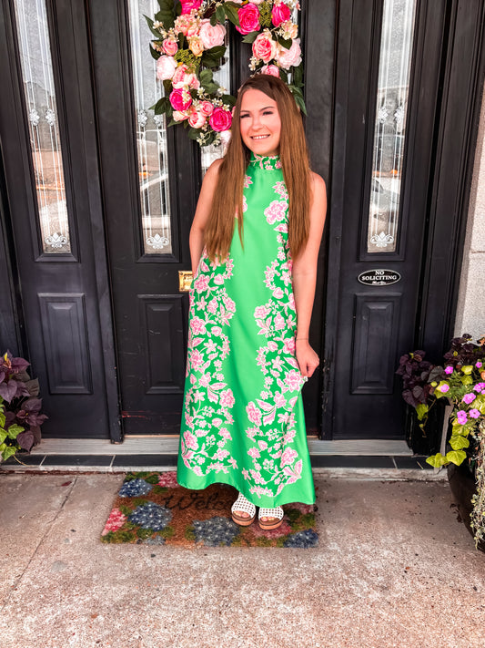 Halter Green Maxi