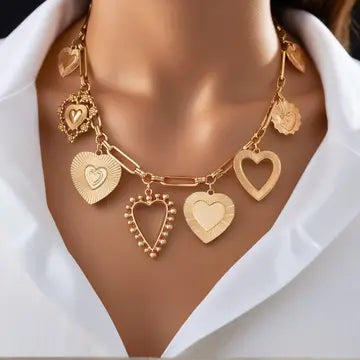 Bold Heart Charm Necklace