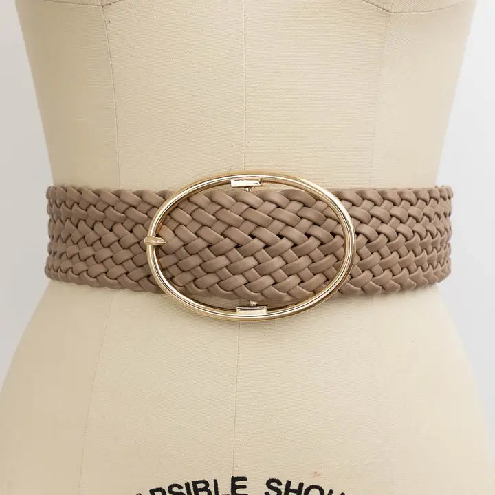 Wide Braided Belt - Brazos Avenue Market 