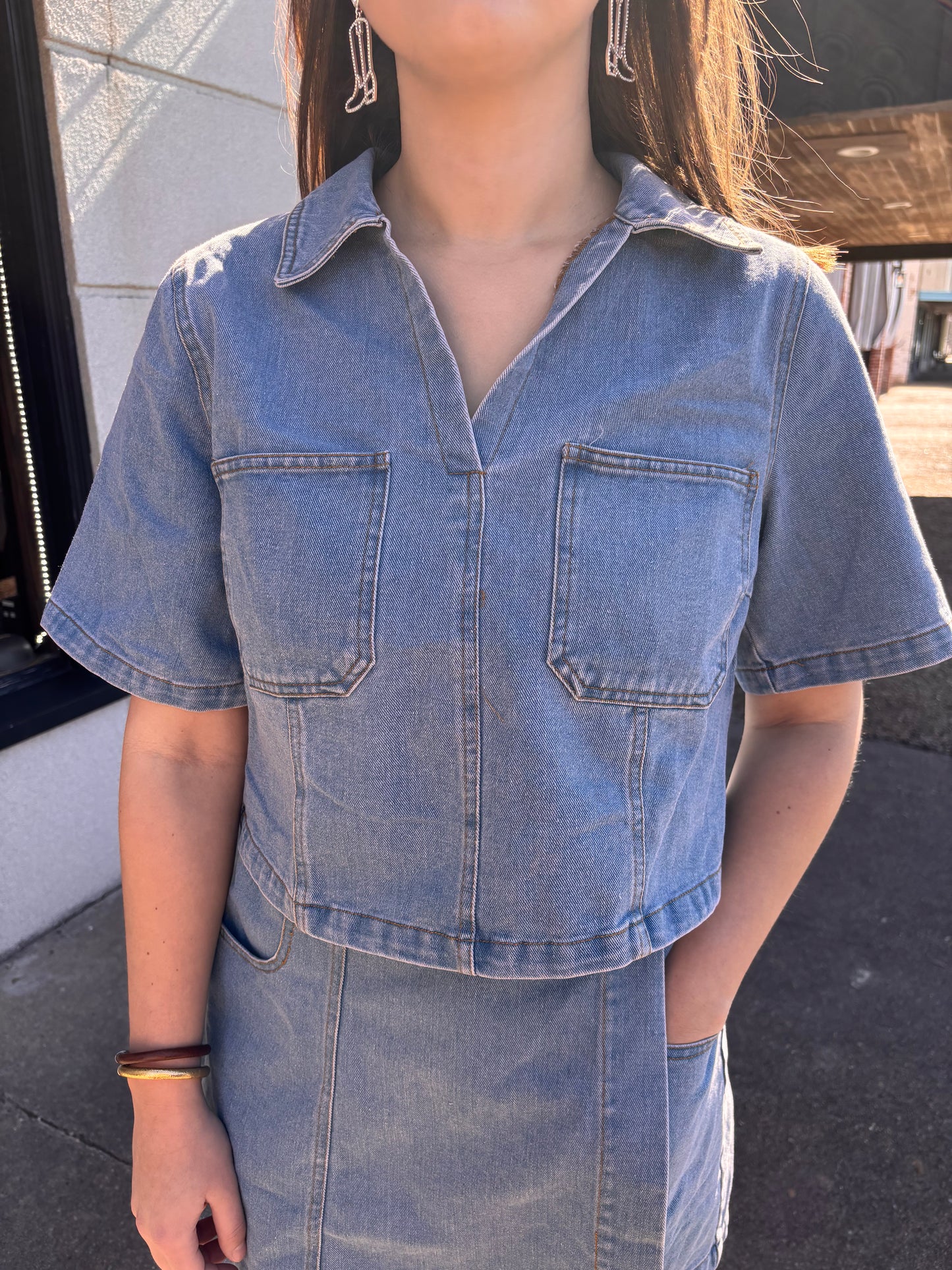 The Weekend Wear Denim Top
