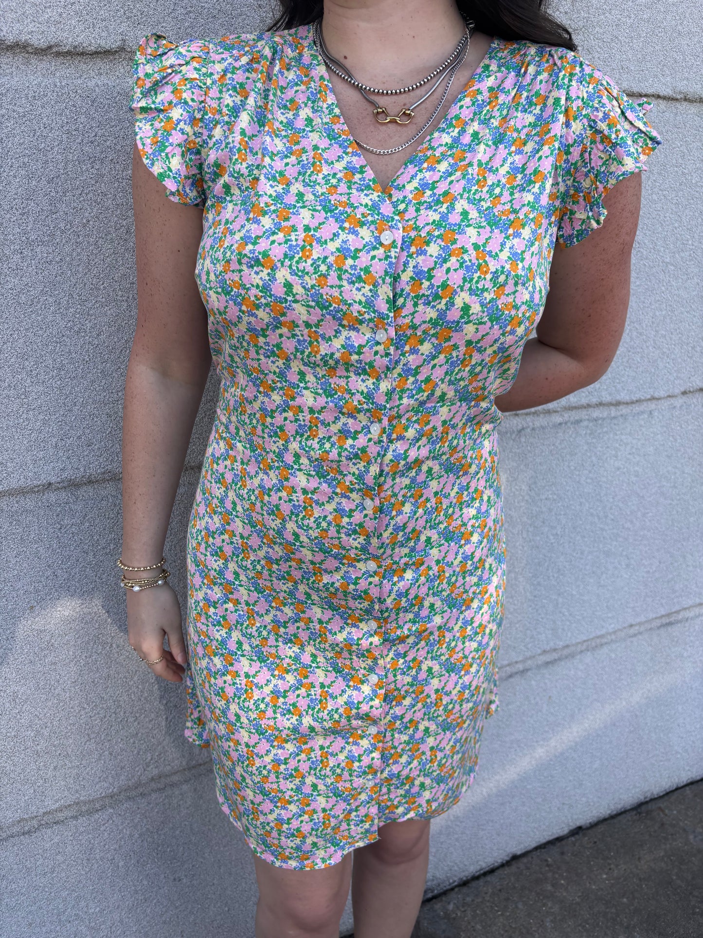 Floral Mini Dress - Brazos Avenue Market 