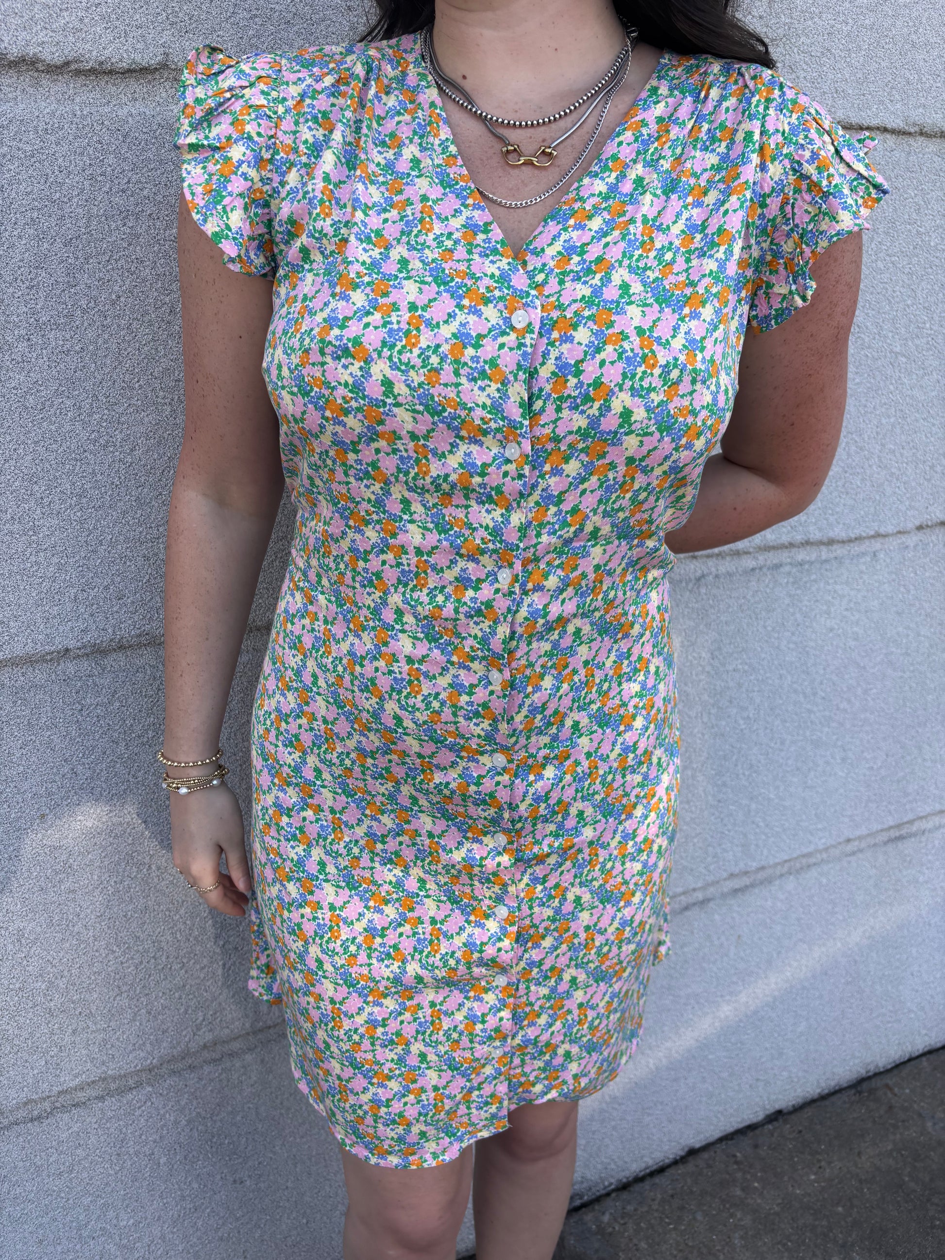 Floral Mini Dress - Brazos Avenue Market 