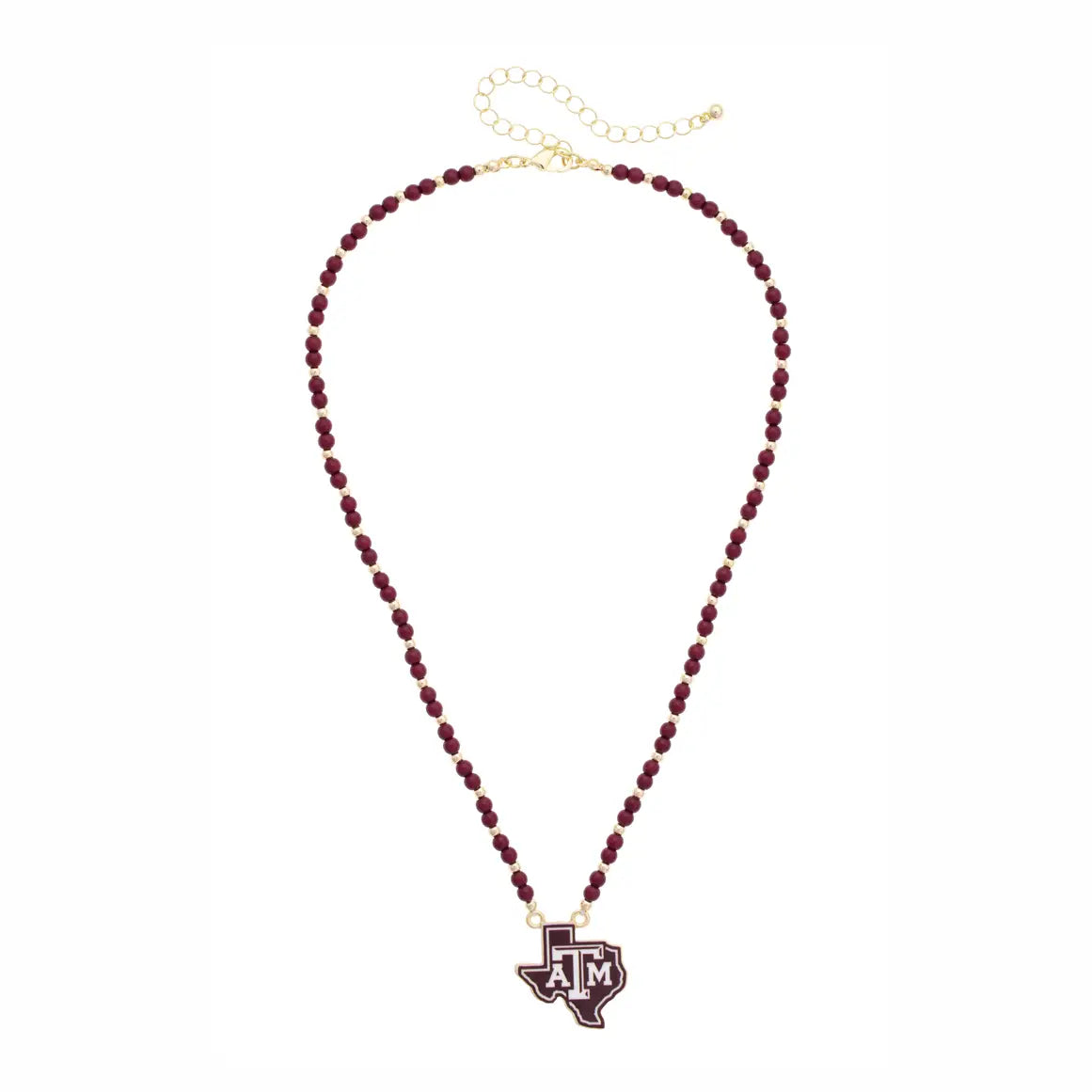 Texas A&M Aggies Beaded Spirit Necklace
