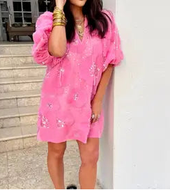 Deb Mini Dress - Pretty in Pink