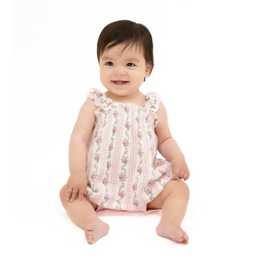Winding Roses Stripe - Ruffly Strap Top and Bike Short - Brazos Avenue Market 