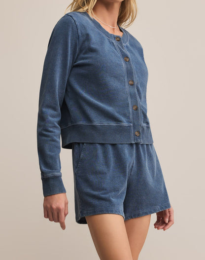 Daily Knit Denim Cardigan - Brazos Avenue Market 