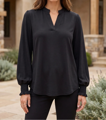 Smocked Sleeve Lizzy Blouse Top
