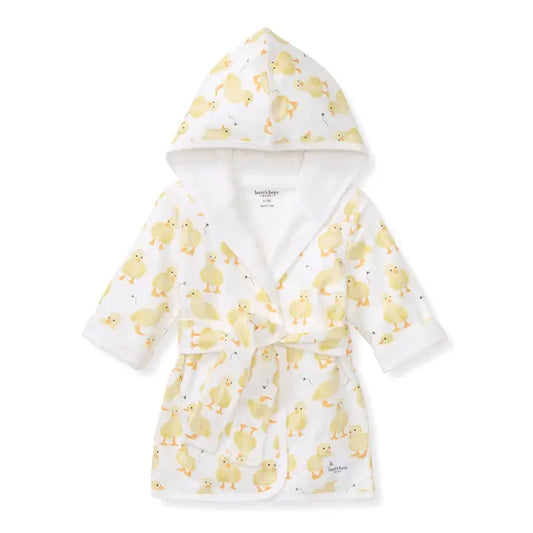 Organic Cotton Knit Terry Hooded Robe - Little Ducks
