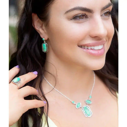Shielded Turquoise and Sterling Silver Necklace