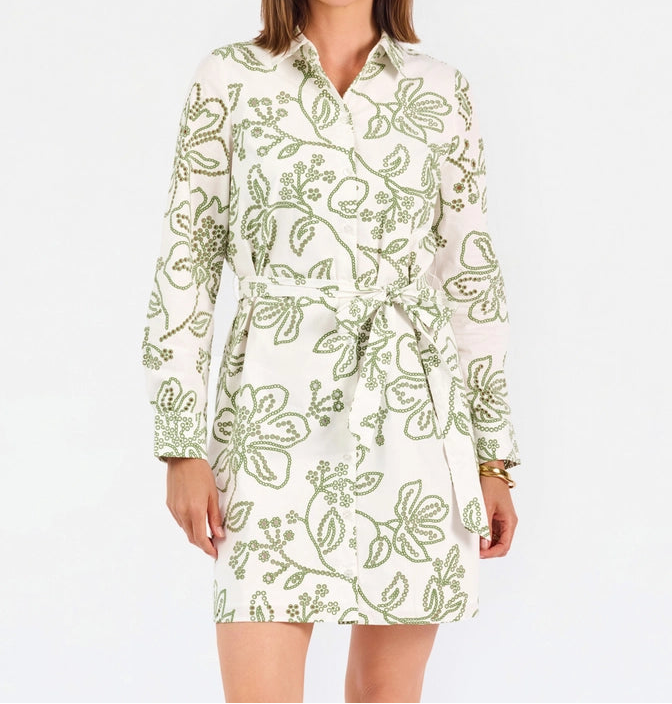 Sarah Dress Lacecap White