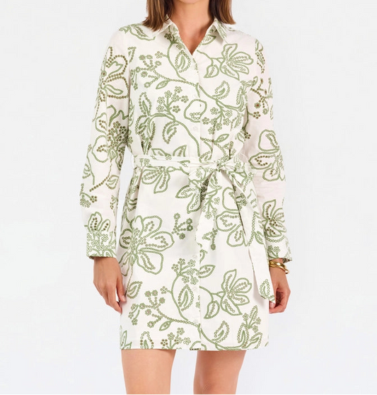 Sarah Dress Lacecap White