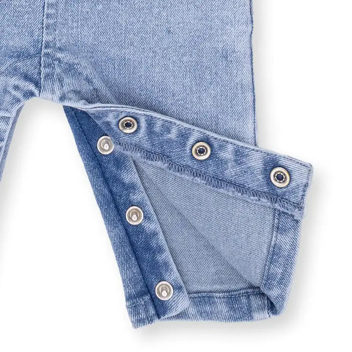 Old School Blue Stretch Denim - Uni Old School Overall