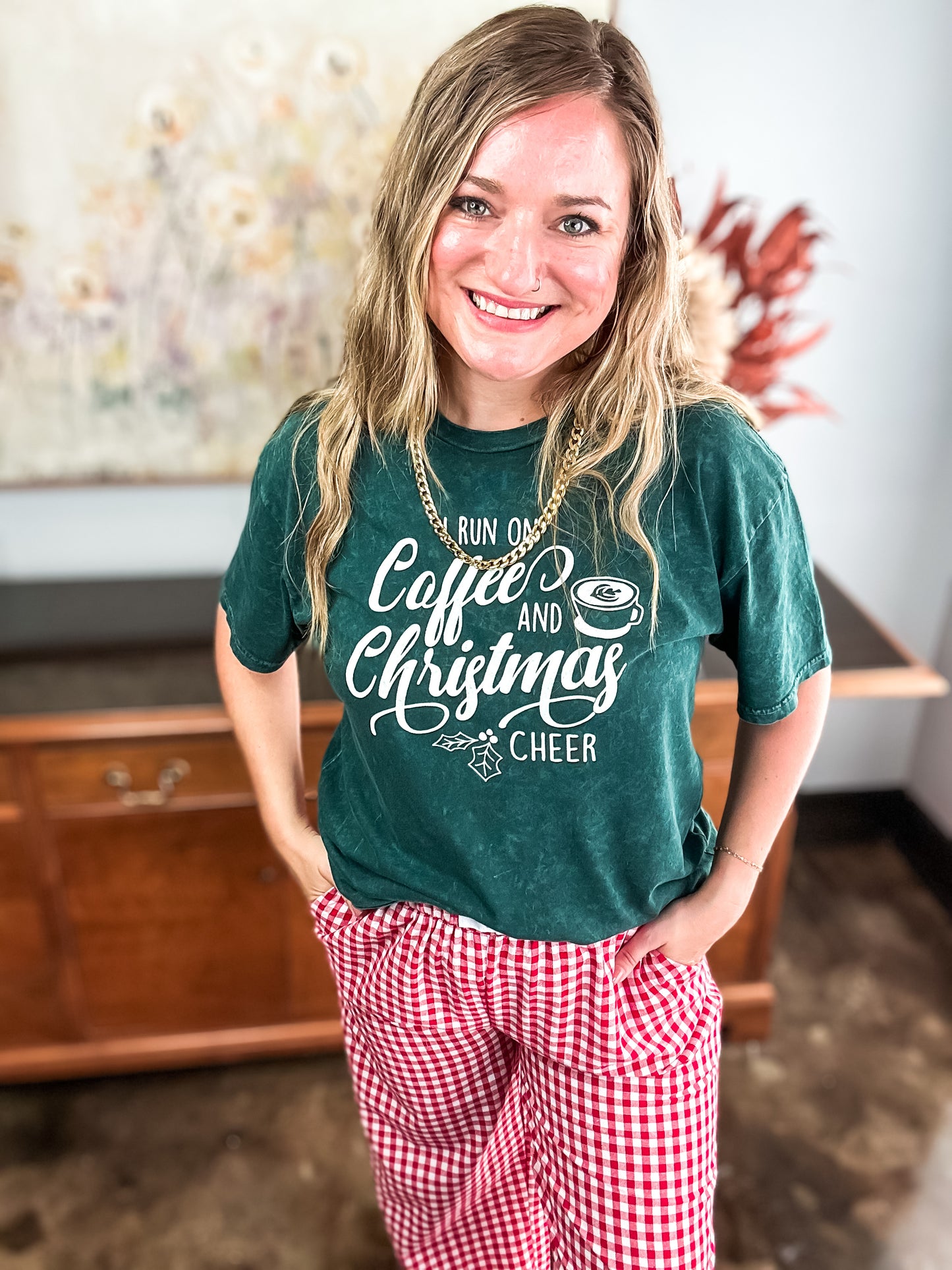 Coffee and Christmas Tee - Brazos Avenue Market 