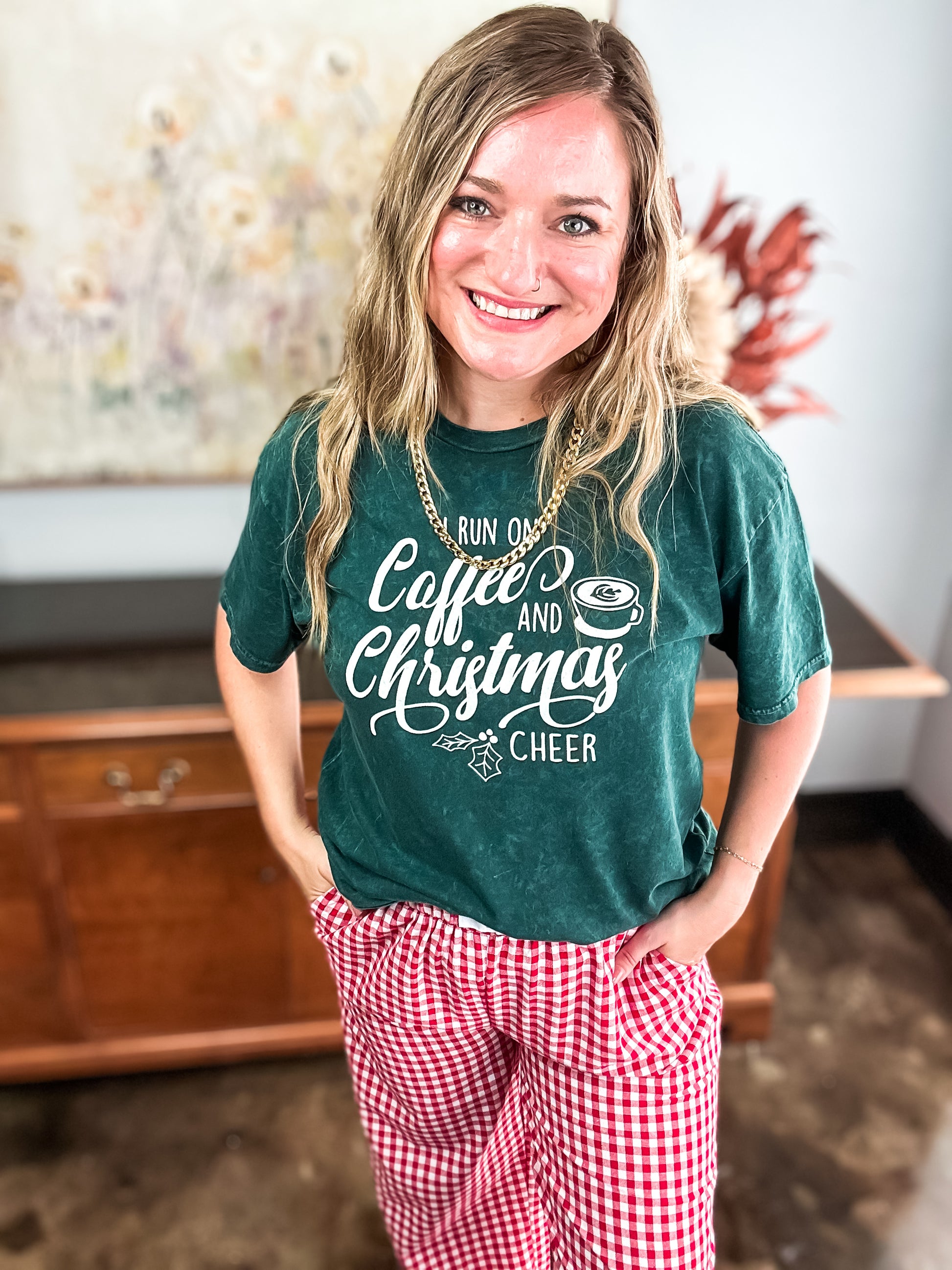 Coffee and Christmas Tee - Brazos Avenue Market 