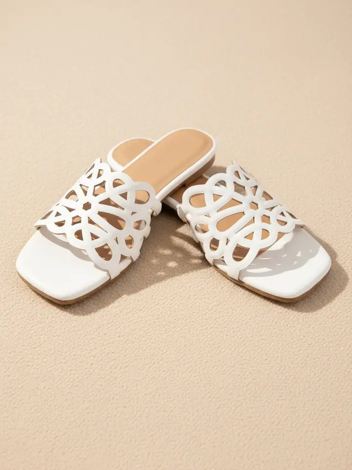 Cutout Slide Sandals