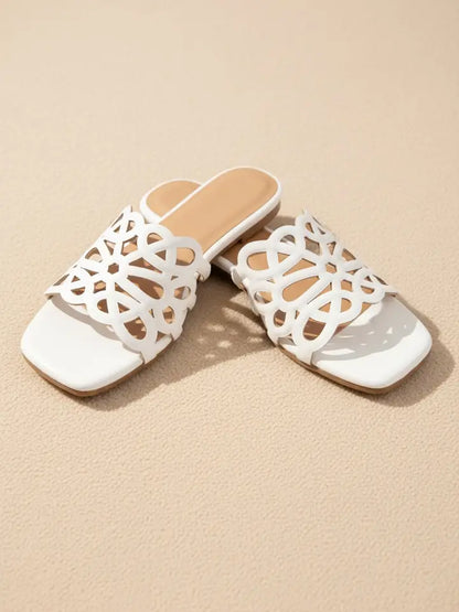 Cutout Slide Sandals