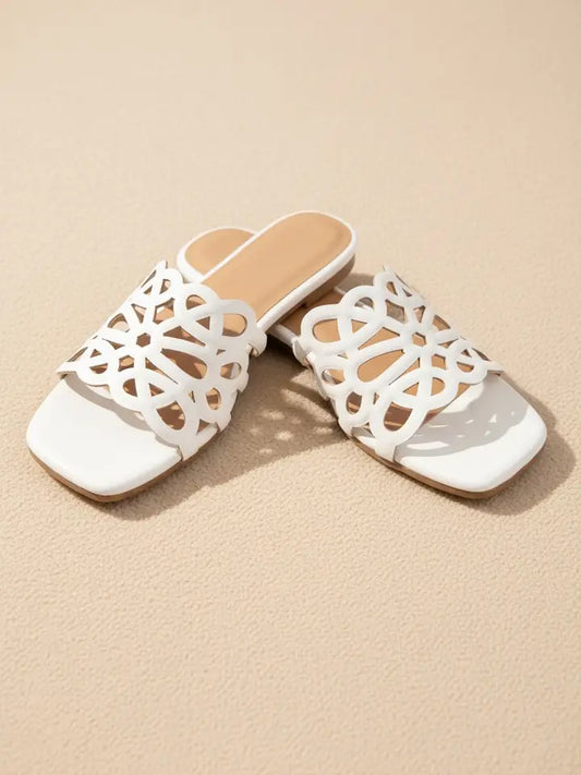 Cutout Slide Sandals