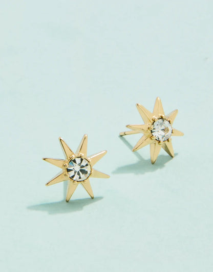 Star Bright Stud Earrings Crystal/Star