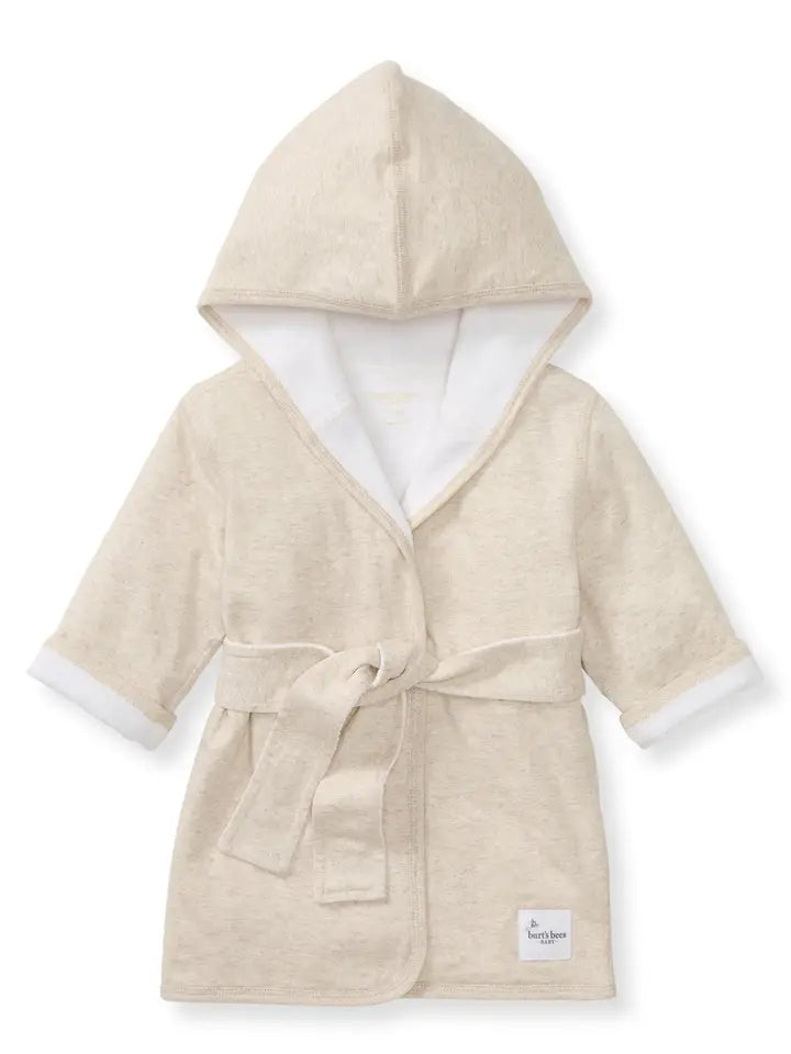 Organic Cotton Knit Terry Hooded Robe