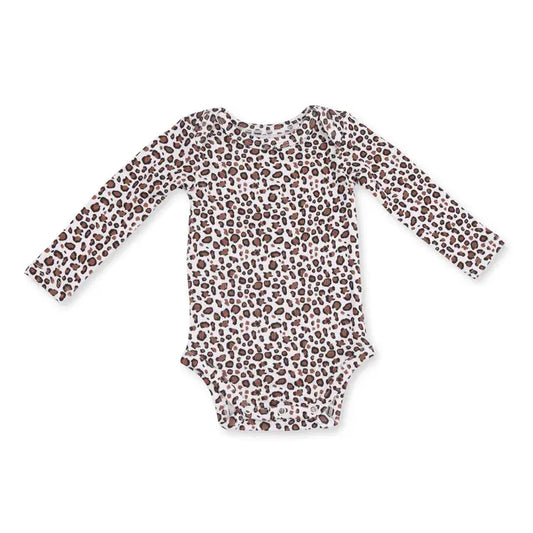 Leopard Rib - Lap Shoulder Bodysuit