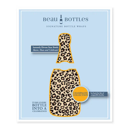Beau Bottles Tan Leopard- Champagne Collection - Brazos Avenue Market 