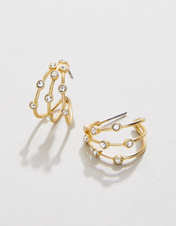 Barratt Hoop Earrings Crystal