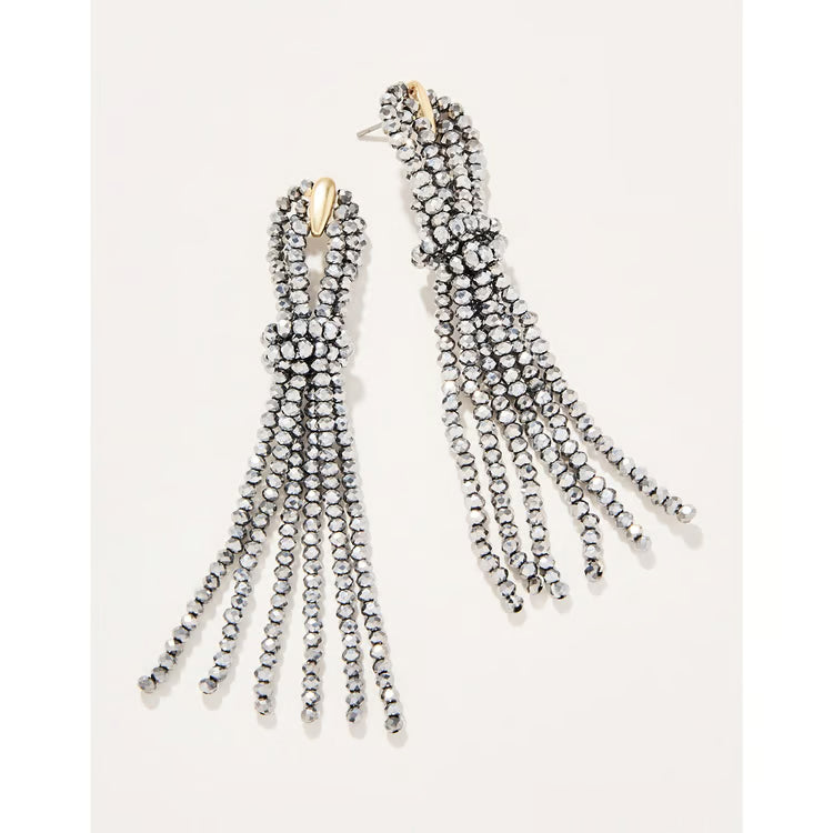 Twisted Tassel Earrings Silver