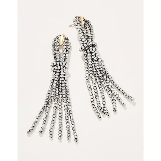 Twisted Tassel Earrings Silver