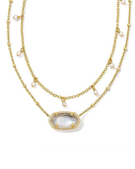 Elisa Gold Pearl Multi Strand Necklace - Brazos Avenue Market 