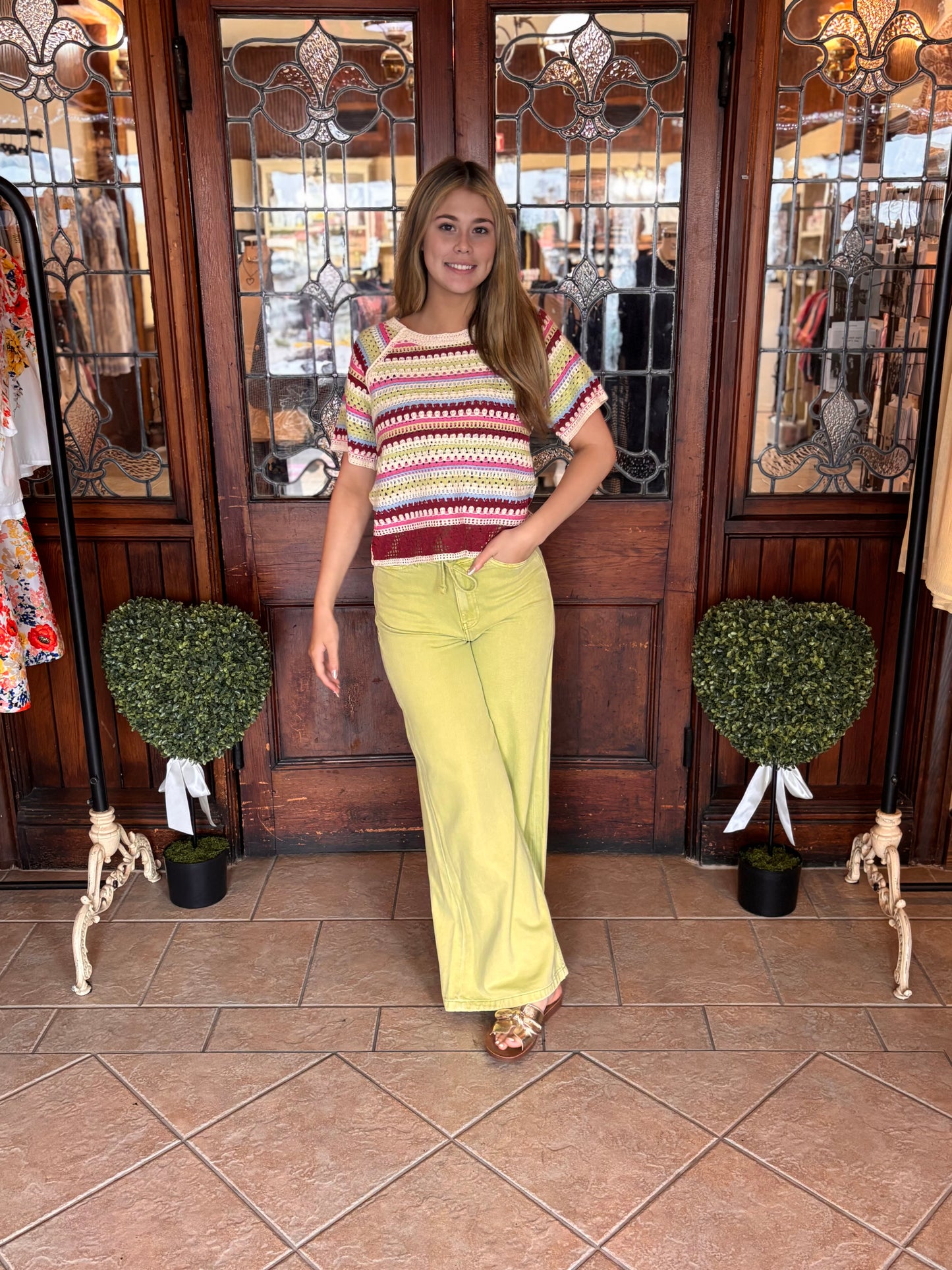 Multi Knit Top - Brazos Avenue Market 