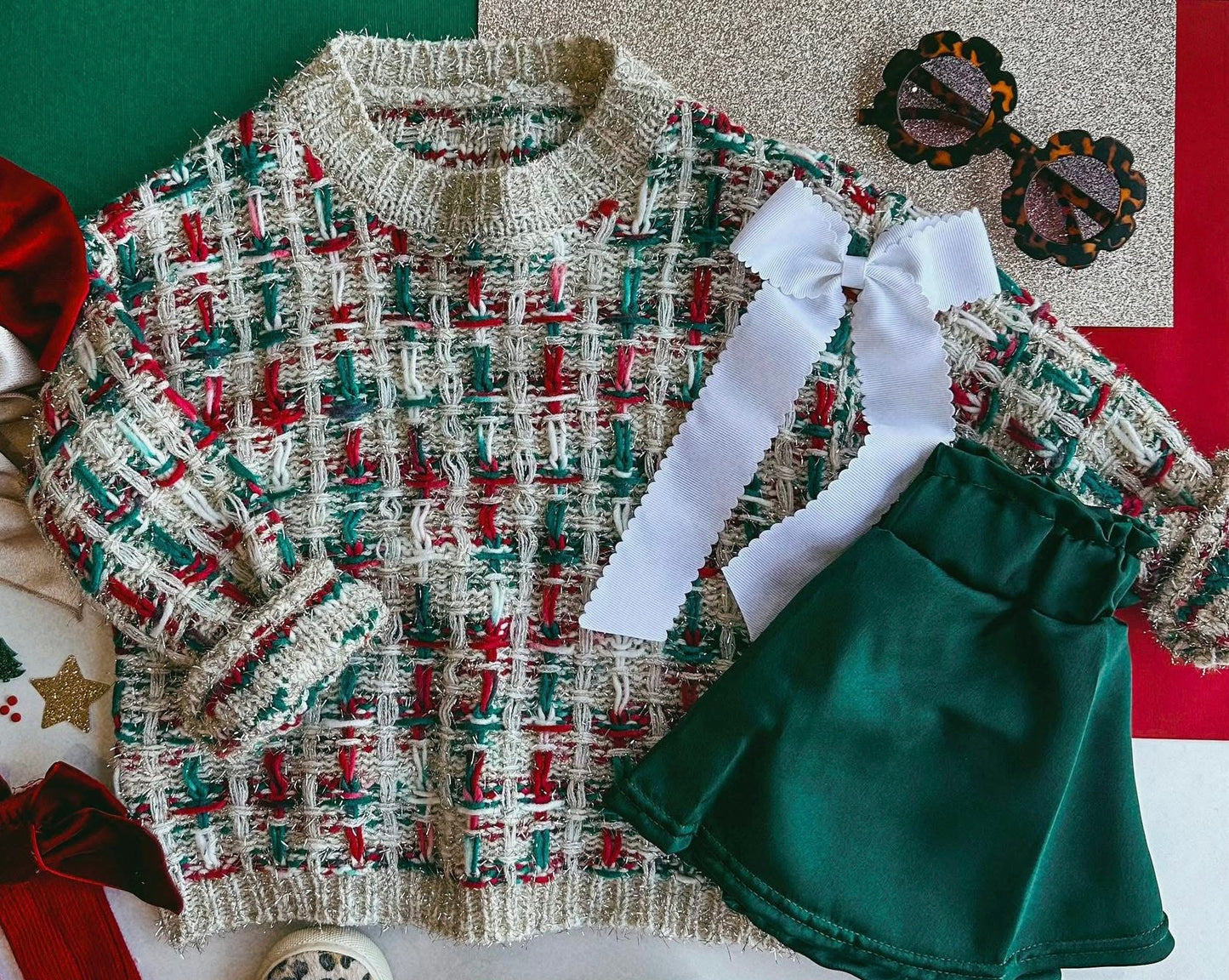 Kid's Tweed Sweater - Brazos Avenue Market 