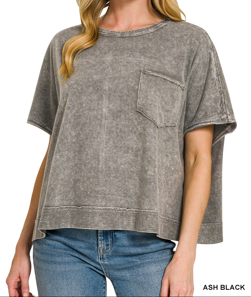 Snow Washed Oversized Top