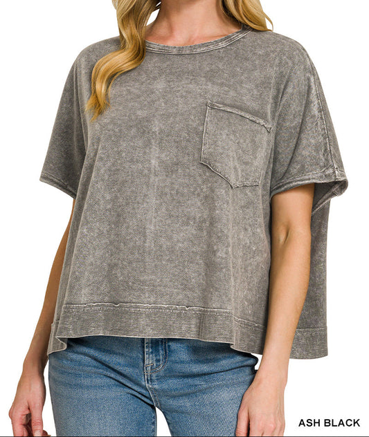 Snow Washed Oversized Top