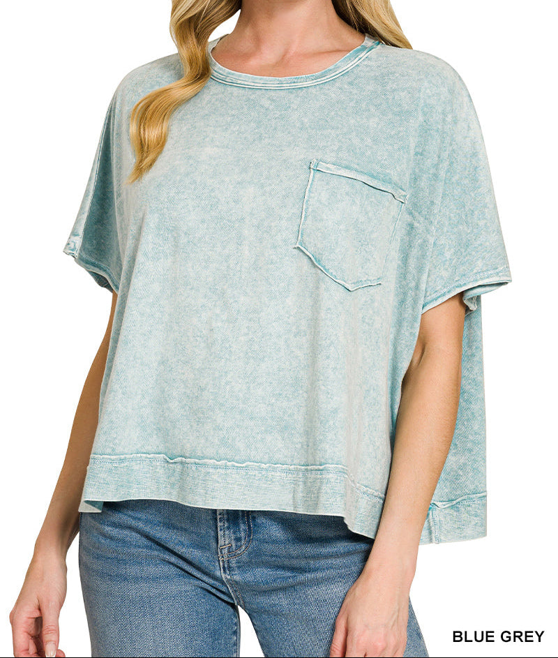 Snow Washed Oversized Top