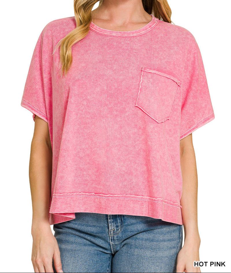 Snow Washed Oversized Top