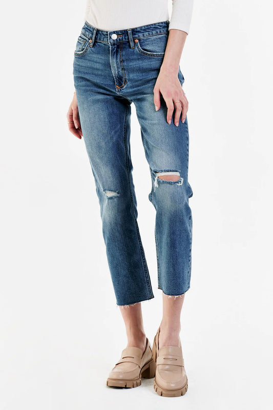 JODI SUPER HIGH RISE CROPPED STRAIGHT JEANS CLIFTON