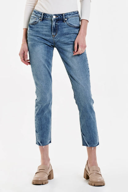 BLAIRE HIGH RISE ANKLE SLIM STRAIGHT JEANS LYON