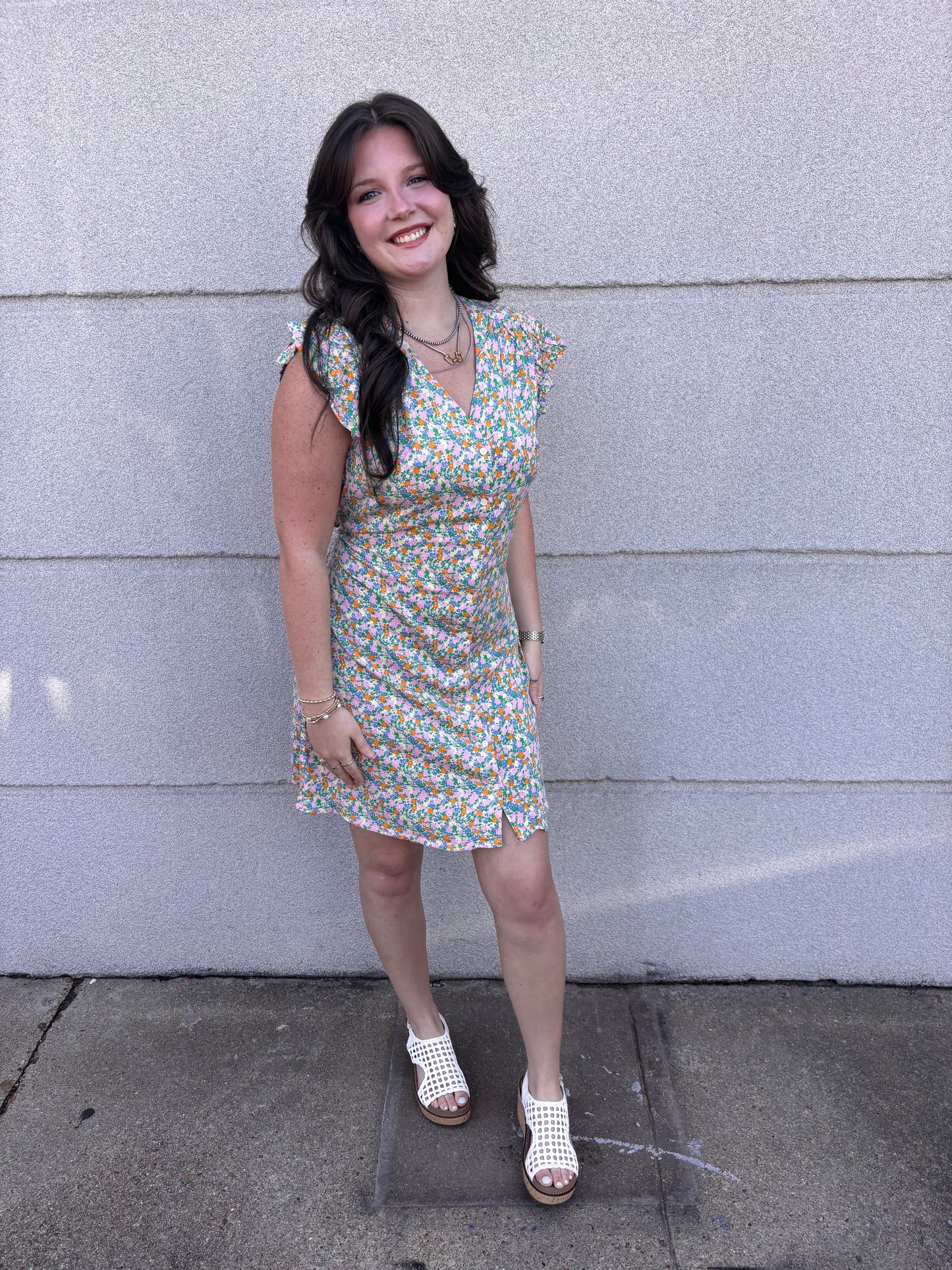 Floral Mini Dress - Brazos Avenue Market 