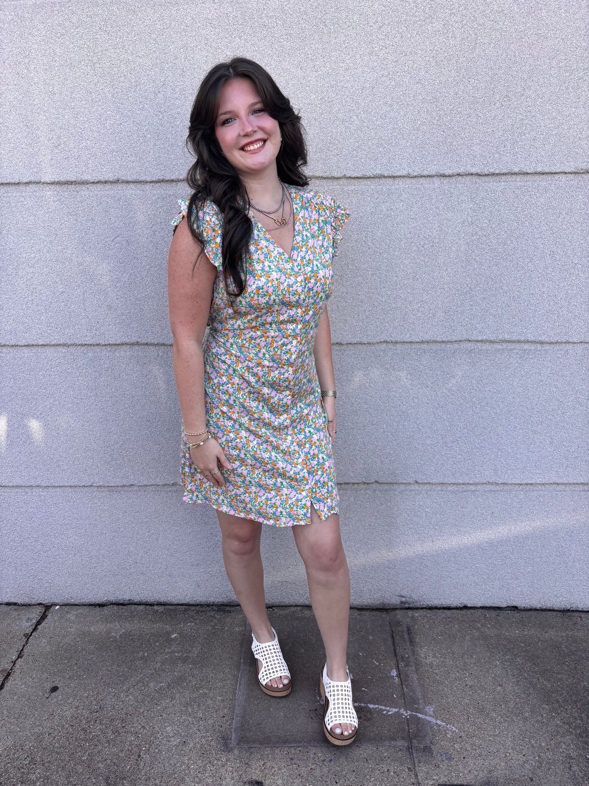 Floral Mini Dress - Brazos Avenue Market 