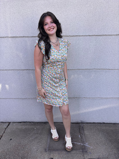 Floral Mini Dress - Brazos Avenue Market 