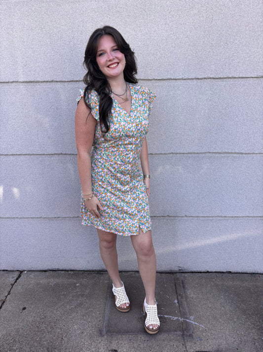 Floral Mini Dress - Brazos Avenue Market 