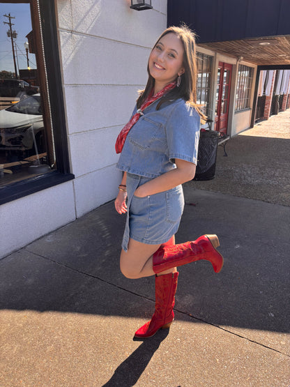 The Weekend Wear Denim Skort