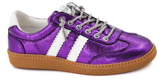 Corky's Heads Up Purple Metallic Sneaker