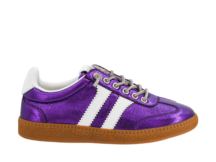 Corky's Heads Up Purple Metallic Sneaker