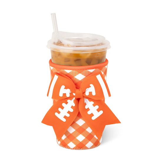 Medium Iced Cup Collie - Orange Gingham