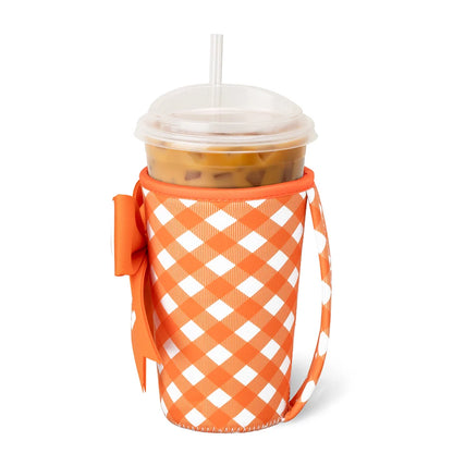 Medium Iced Cup Collie - Orange Gingham